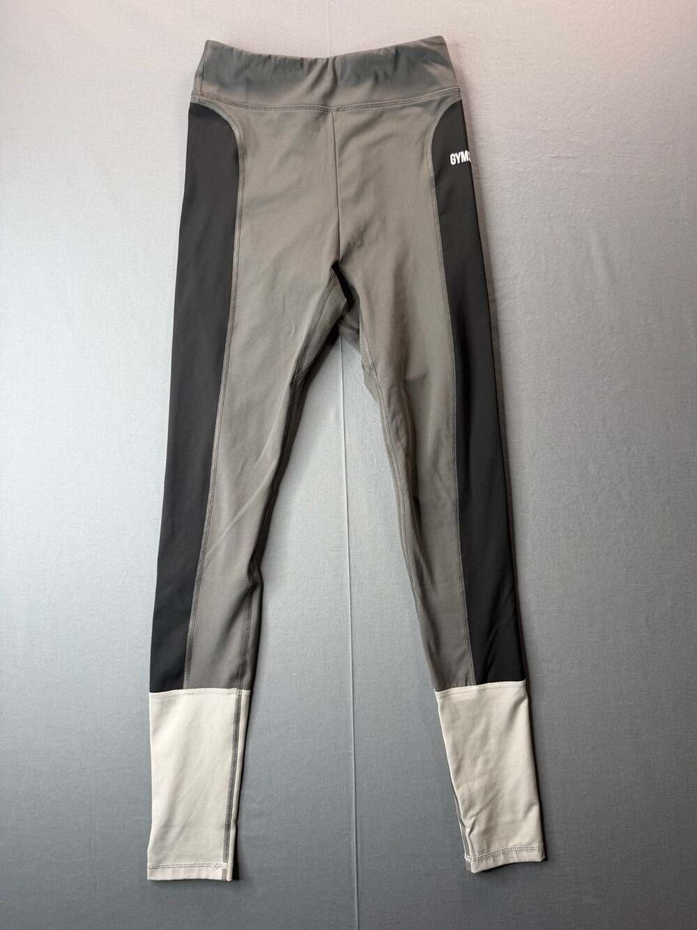 Gymshark Illusion Leggings Black Charcoal Light Grey Size S